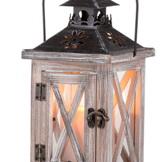 Sziqiqi Lanterne en Bois Bougeoir Vintage Lanternes à Bougie Décorative pour Rustique Mariage Centr