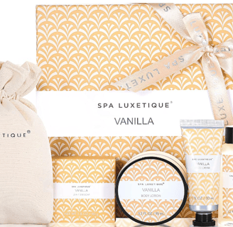 Spa Luxetique Coffret Soin Femme - 6pcs Coffrets de Bain et de Soins, Coffret Cadeau Vanille, Compri