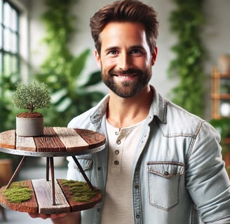 "Handmade recycled house model crafted from eco-friendly materials"