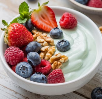 Greek Yogurt + Berries + Walnuts