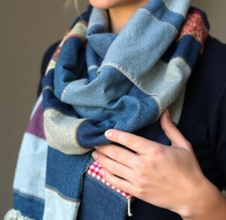 Jeans Patchwork Scarf