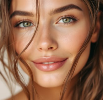 a woman with Healthy, glowing skin