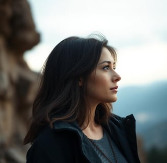 woman looking off into the distance