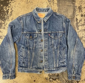 a denim jacket with a denim jacket and a denim jacket