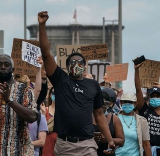 Vue de manifestants en Californie