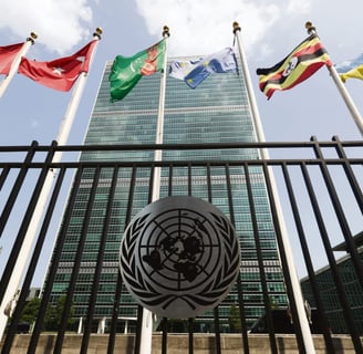 Vue du siège de l'ONU a à New-York