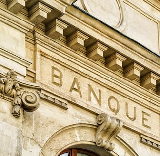 Devanture d'une banque