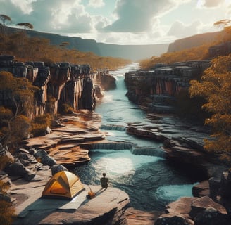 Chapada dos Veadeiros. (Imagem gerada através de IA)