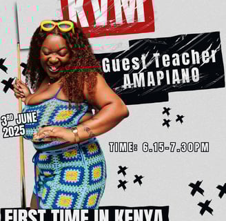 a flyer announcing Paida of KVM studios Amapiano dance workshop at TheOne Studios Nairobi