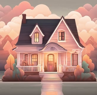 a house with trees in the background
