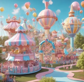 a bunch of balloons and balloons in a park