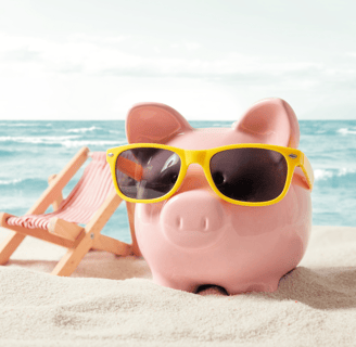 pig patterned piggy bank