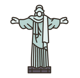 a statue of jesus christ graphic