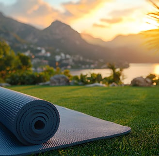 A participant enjoying a quiet moment of reflection by the water at a self-care and stress recovery retreat.