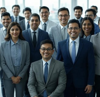 group of professionals posing for a photpgraph