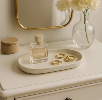 concrete trinket tray