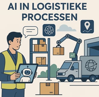 Illustratie van AI in logistieke processen