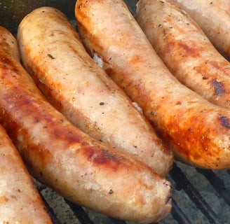 bratwurst on the grill