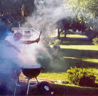 windy day for a brat fry