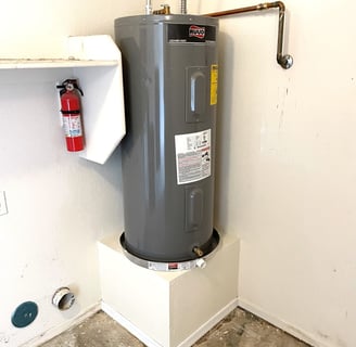 Water heater replaced with drywall repairs