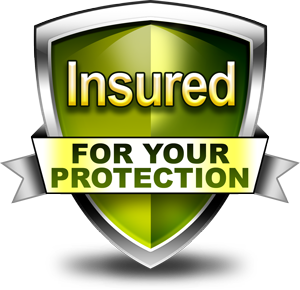 a shield shield with the words insured for your business