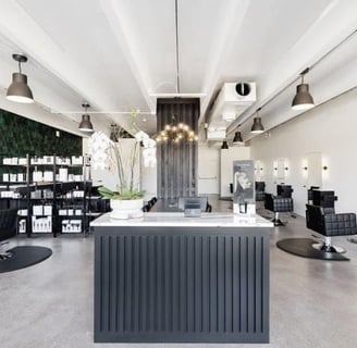 modern industrial design of Boulder Hair Collective in Boulder, Colorado