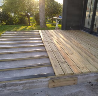 création d'une terrasse pour un particulier