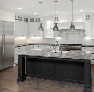 Custom kitchen renovation in Buckeye showing before-and-after modern transformation