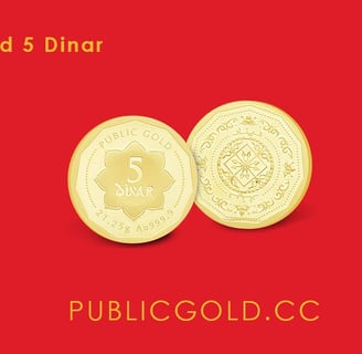 5 dinar public gold