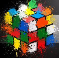 cubo mágico imagem tinta