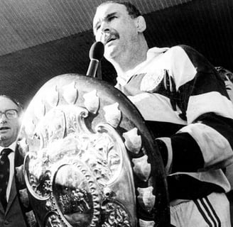 Andy Haden with the Ranfurly Shield