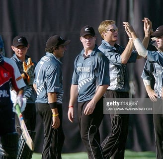 New Zealand play Nepal in the 2006 Under 19 Cricket World Cup