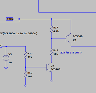TR-808 LTSPICE Trigger circuit