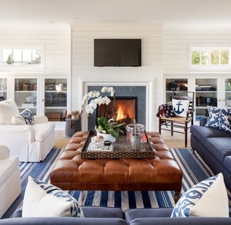 southampton beach house with leather furniture suk design group