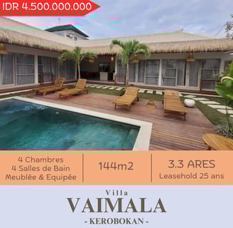 construction de villas a Bali, investir a Bali