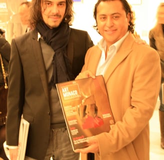 Johnessco Rodriguez with italian Designer Alessandro Dubini ((Zanotta, Valdichienti, Frag, Lema)