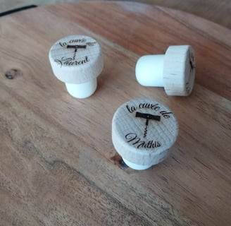 bouchon bois et liège personnalisable