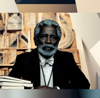 a man with a beard and a beard in a suit