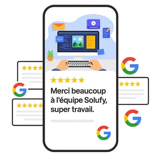 Avis client Google sur Solufy, agence web à Montpellier spécialisée en création de site internet