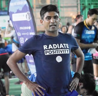 Athlete preparing for a run