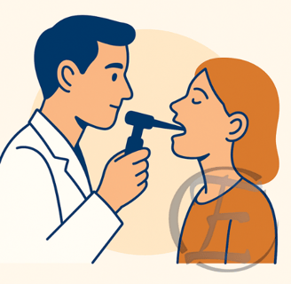 a doctor is giving a patient a blow - up