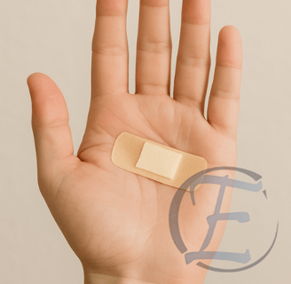Paciente em retorno após remoção de corpo estranho com instruções de cuidados.