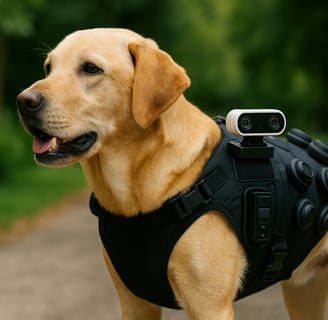 Colete inteligente ajuda cães cegos a se locomoverem com segurança