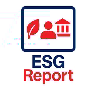 a logo for the esg report on the esg report