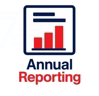 a logo for the annual report of the annual report of the annual report of the