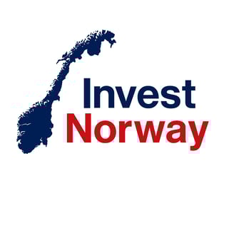 a map of norway with the words invest norway