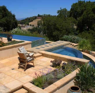 Luxury pool installation by custom pool builders in Los Altos estate