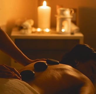 a man getting a massage at a spa