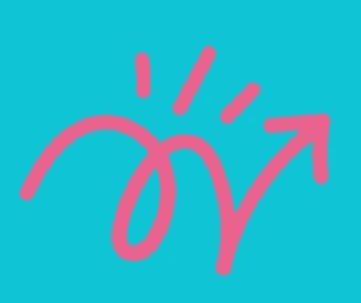 Decorative Pink M Arrow
