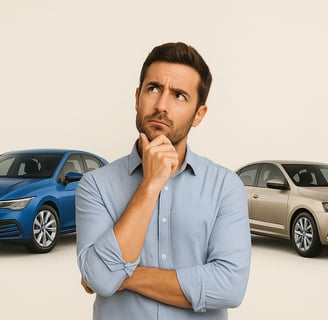Gráfico comparativo de costes entre renting y compra de coche en 2025, mostrando las diferencias en 